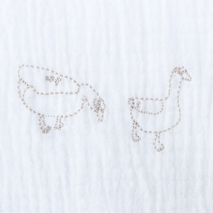 Mulltuch DUCKS bestickt beige 70x70cm