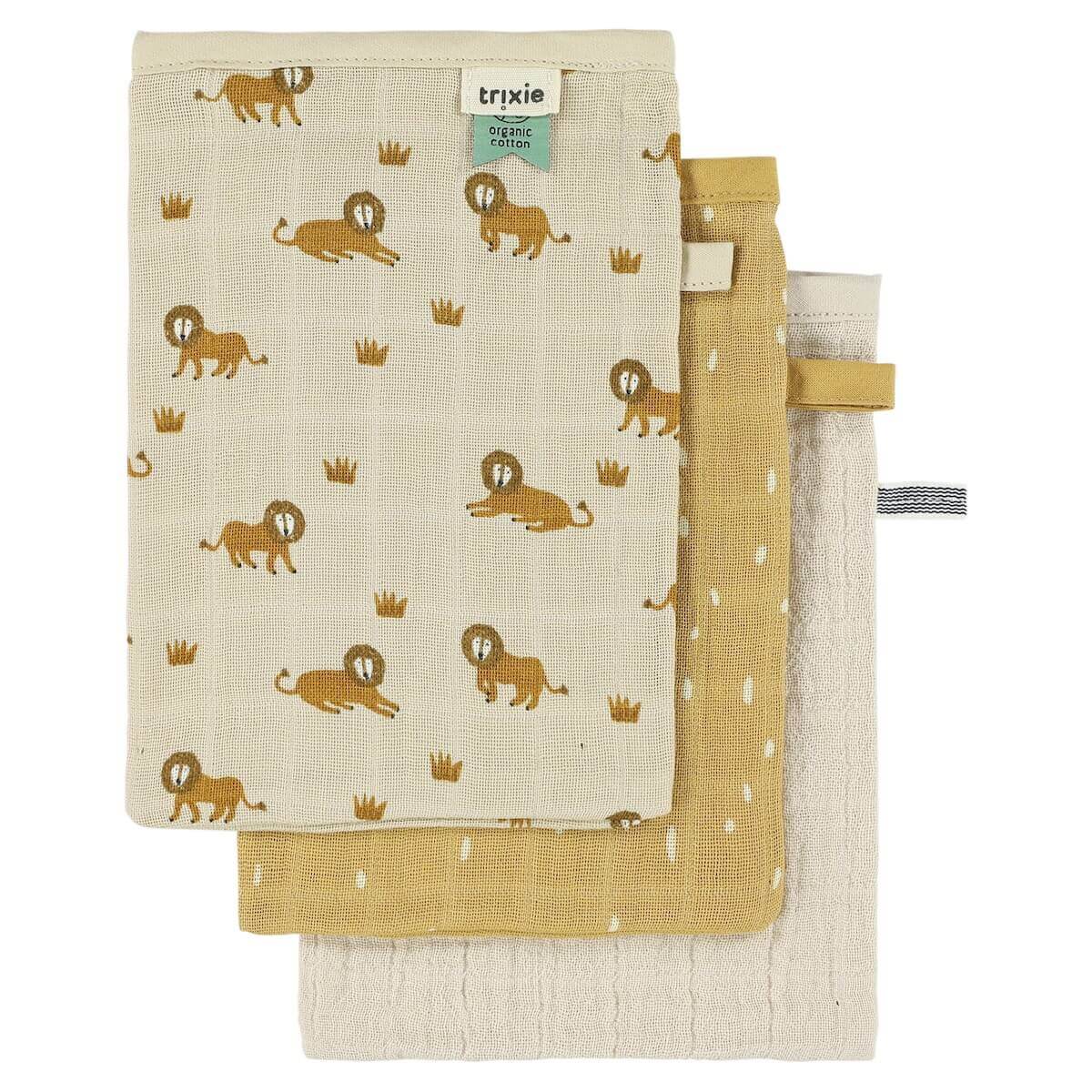 Mullwaschlappen 3er Pack Lively LION Trixie