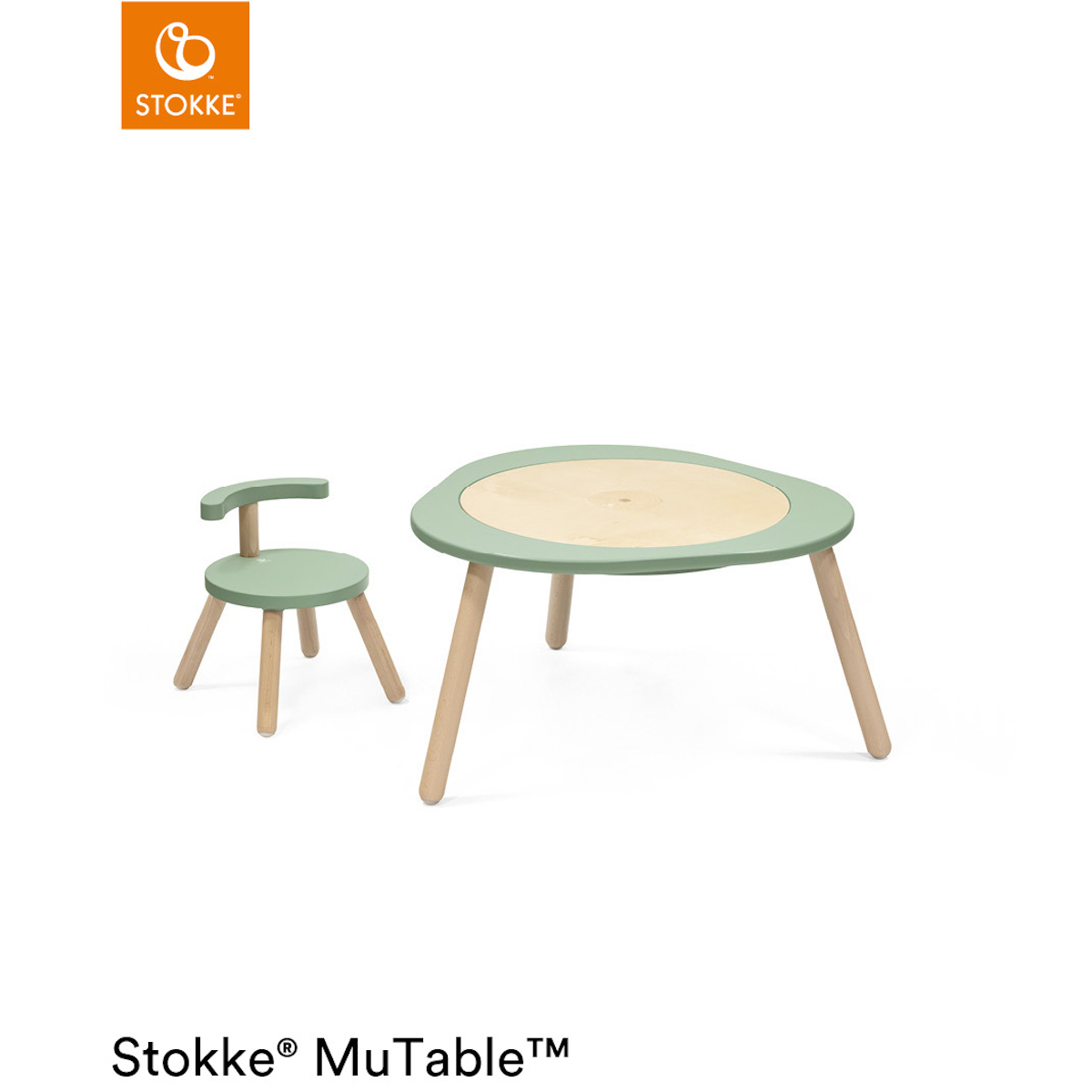 Multifunktionaler Spieltisch MUTABLE V2 Stokke Clover green
