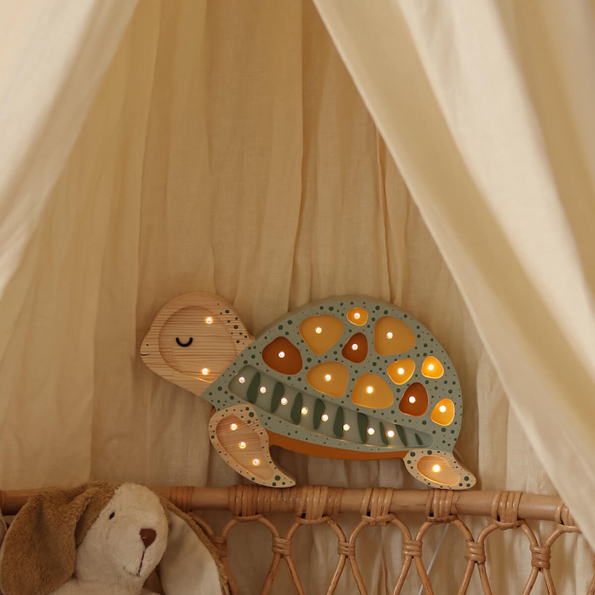 Nachtlicht TURTLE Little Lights Galapagos Sage