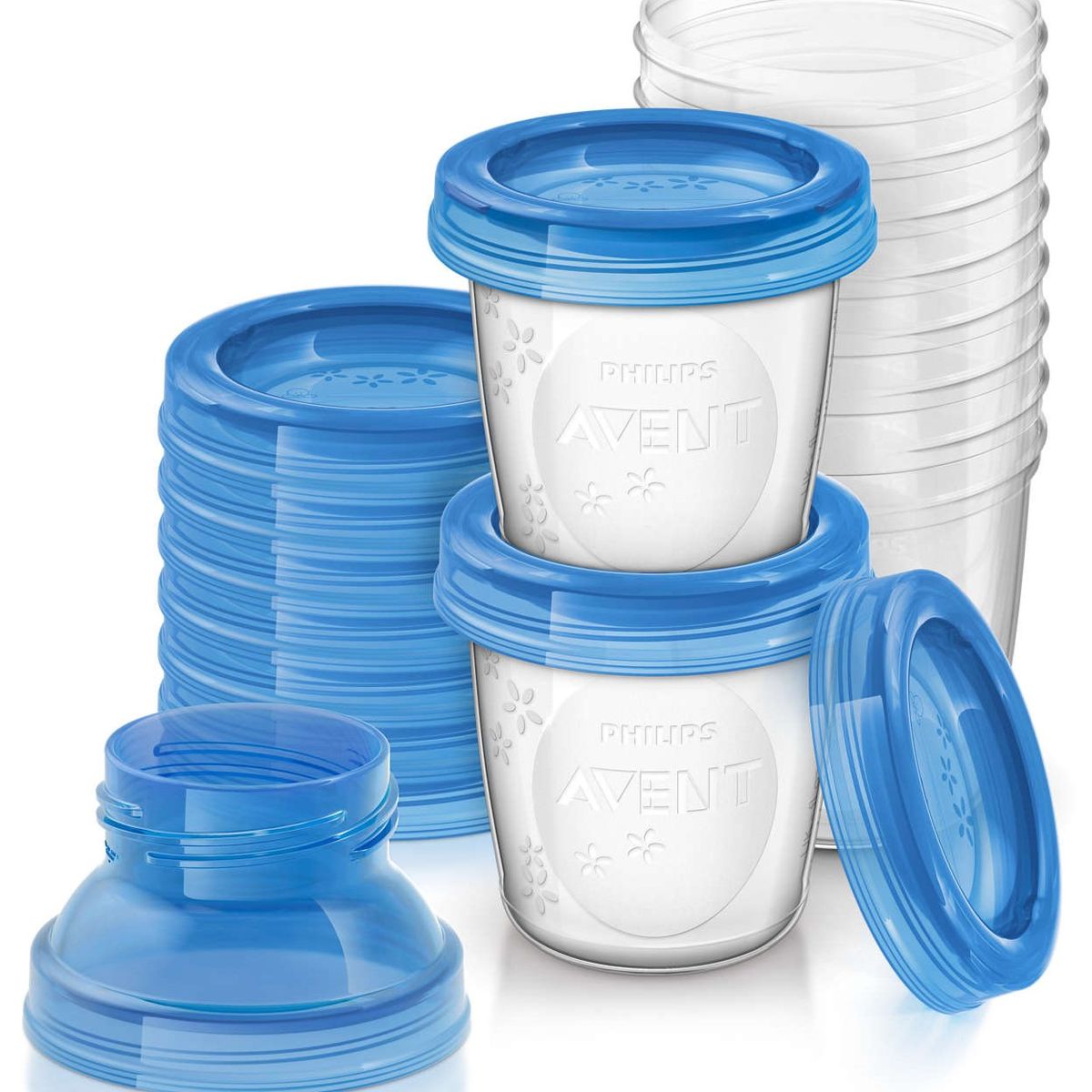 NATURAL VIA by Avent 10er-Set Gläser/Deckel zur Aufbewahrung 180ml