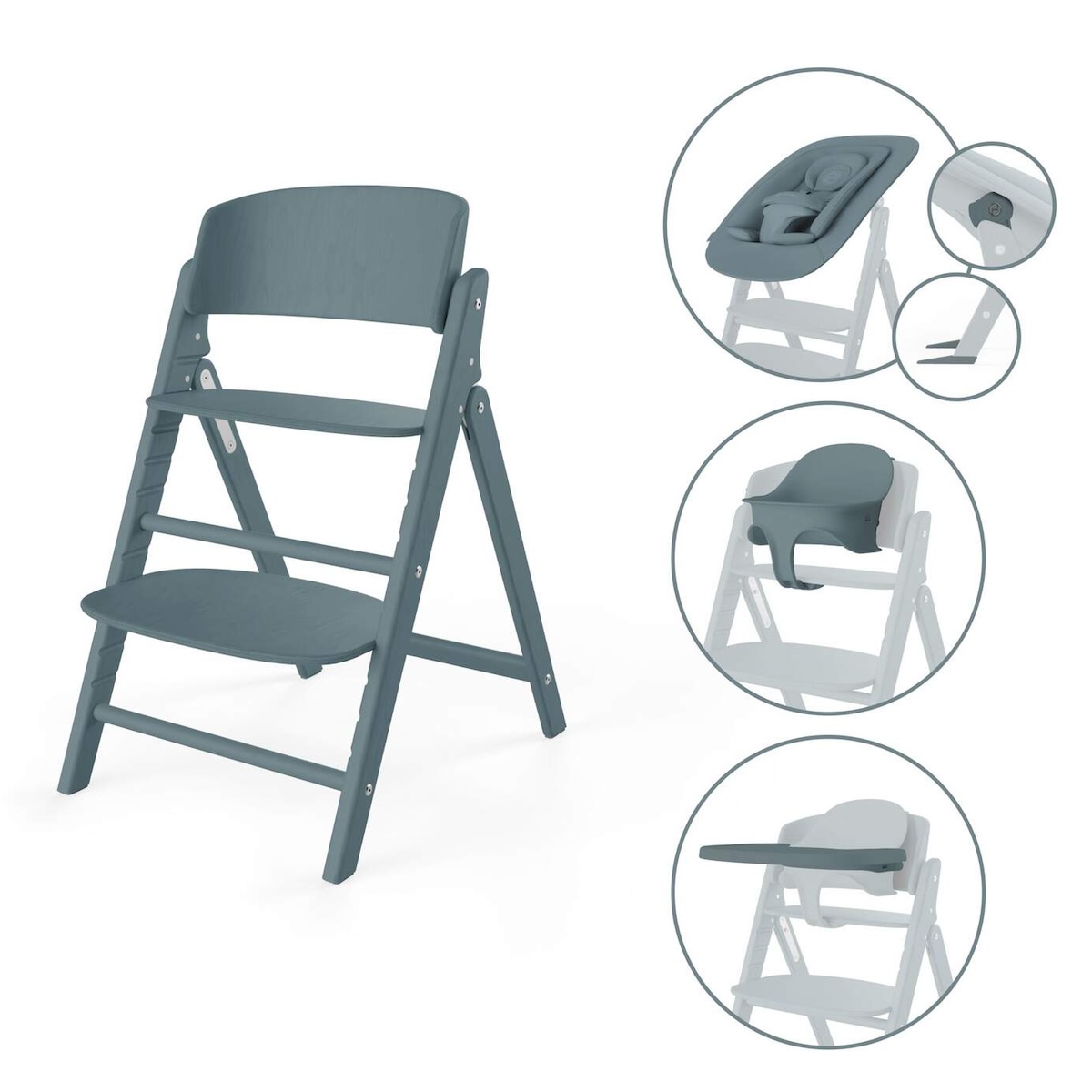 NEU ab 06/24 - CLICK & FOLD 4in1 Stone Cybex Blau mittelblau 