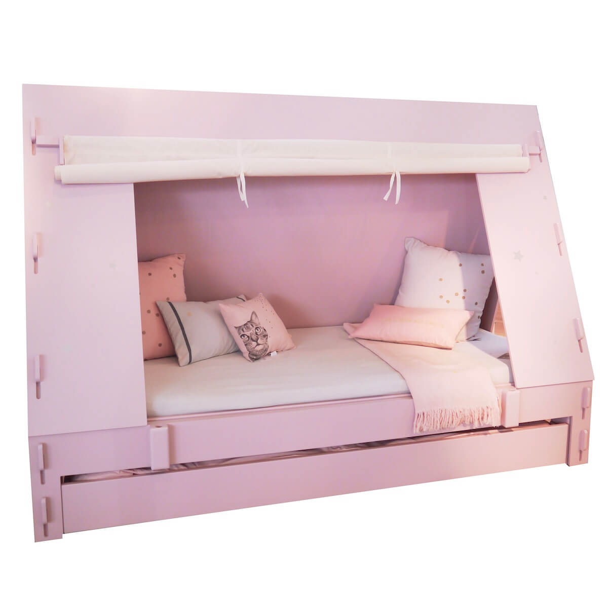 Niedrigbett mit Schublade 90x200cm TENTE Mathy by Bols puderrosa