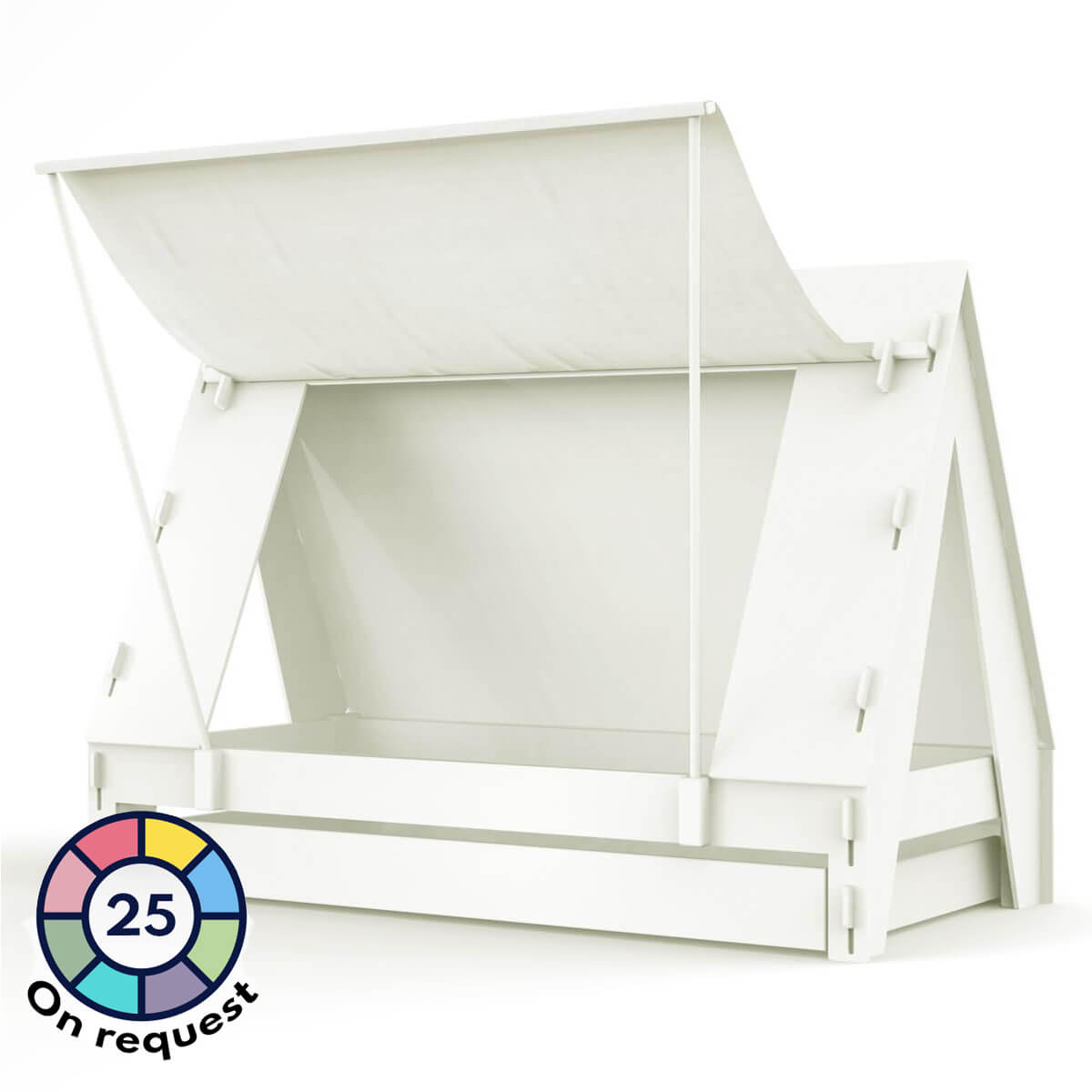 Niedrigbett mit Schublade 90x200cm TENTE Mathy by Bols weiß