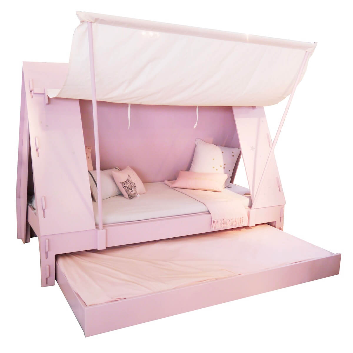 Niedrigbett mit Schublade 90x200cm TENTE Mathy by Bols weiß