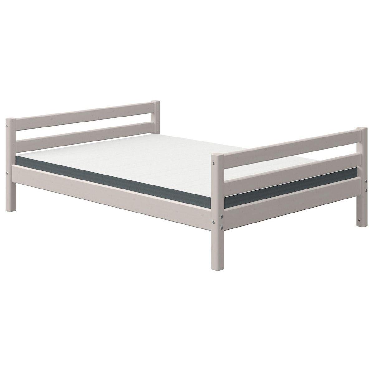 Niedriges Bett 140x200cm CLASSIC Flexa grey washed 