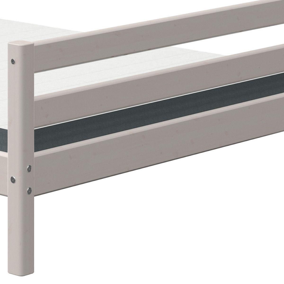 Niedriges Bett 140x200cm CLASSIC Flexa grey washed 
