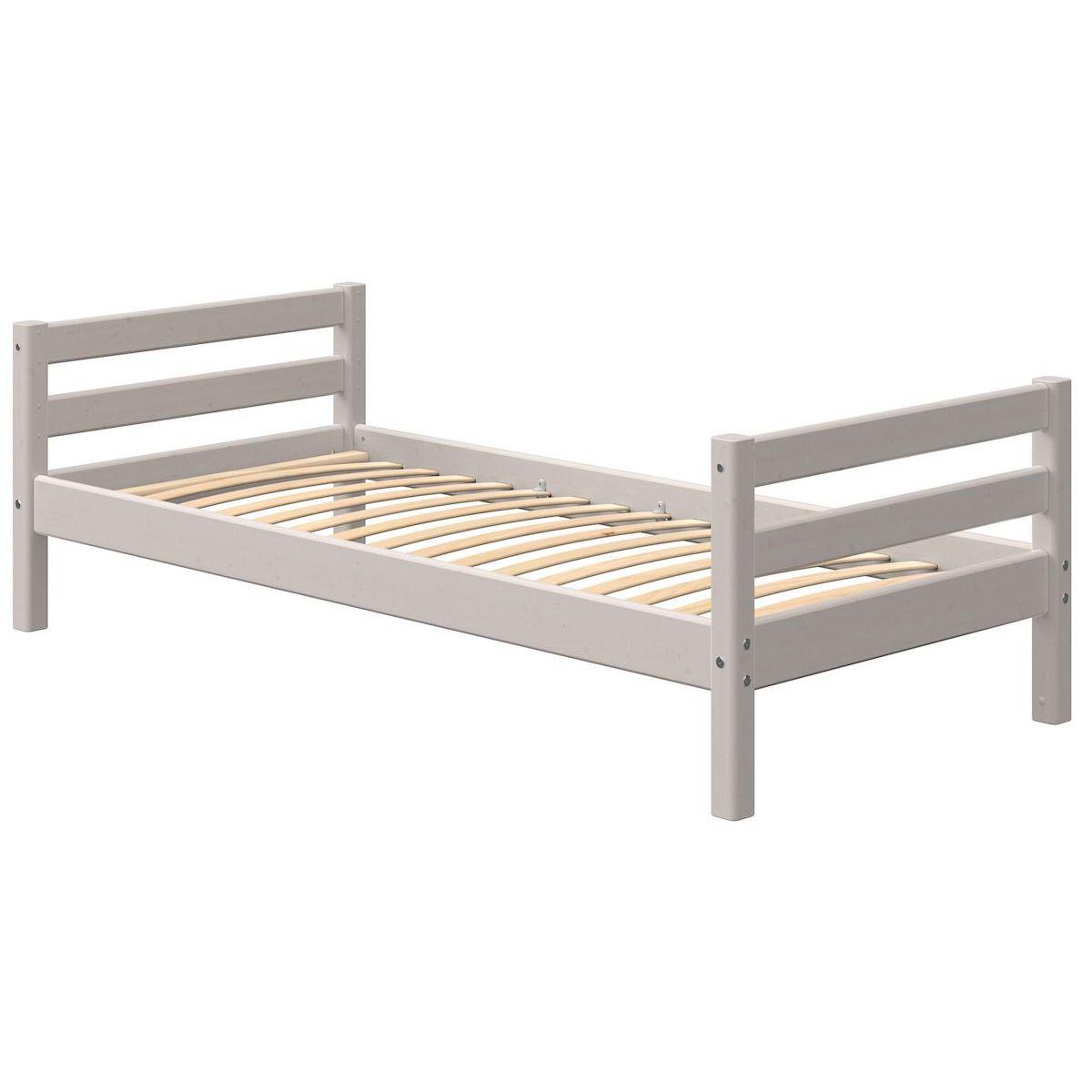 Niedriges Bett 90x200cm CLASSIC Flexa grey washed