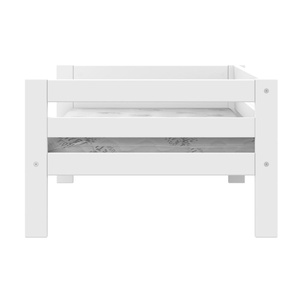 Niedriges Bett 90x200cm ELEMENTS Lifetime Weiß