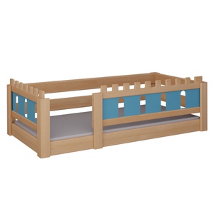 Niedriges Bett Burg DELUXE de Breuyn natürlich-blau