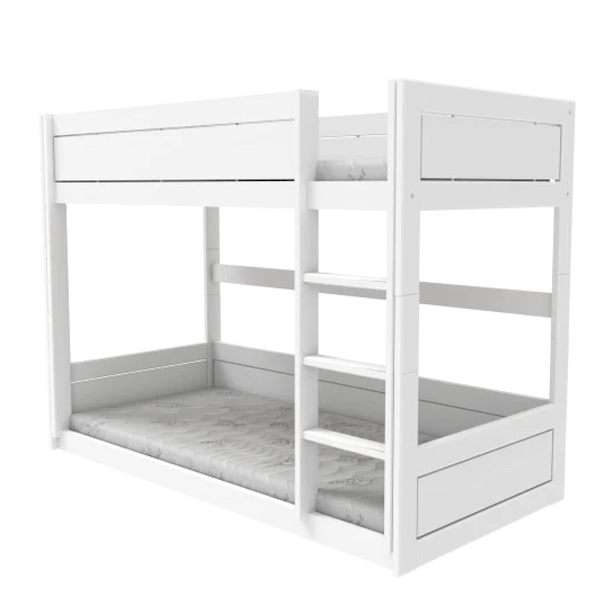 Niedriges Etagenbett mit Rollenboden Lifetime white