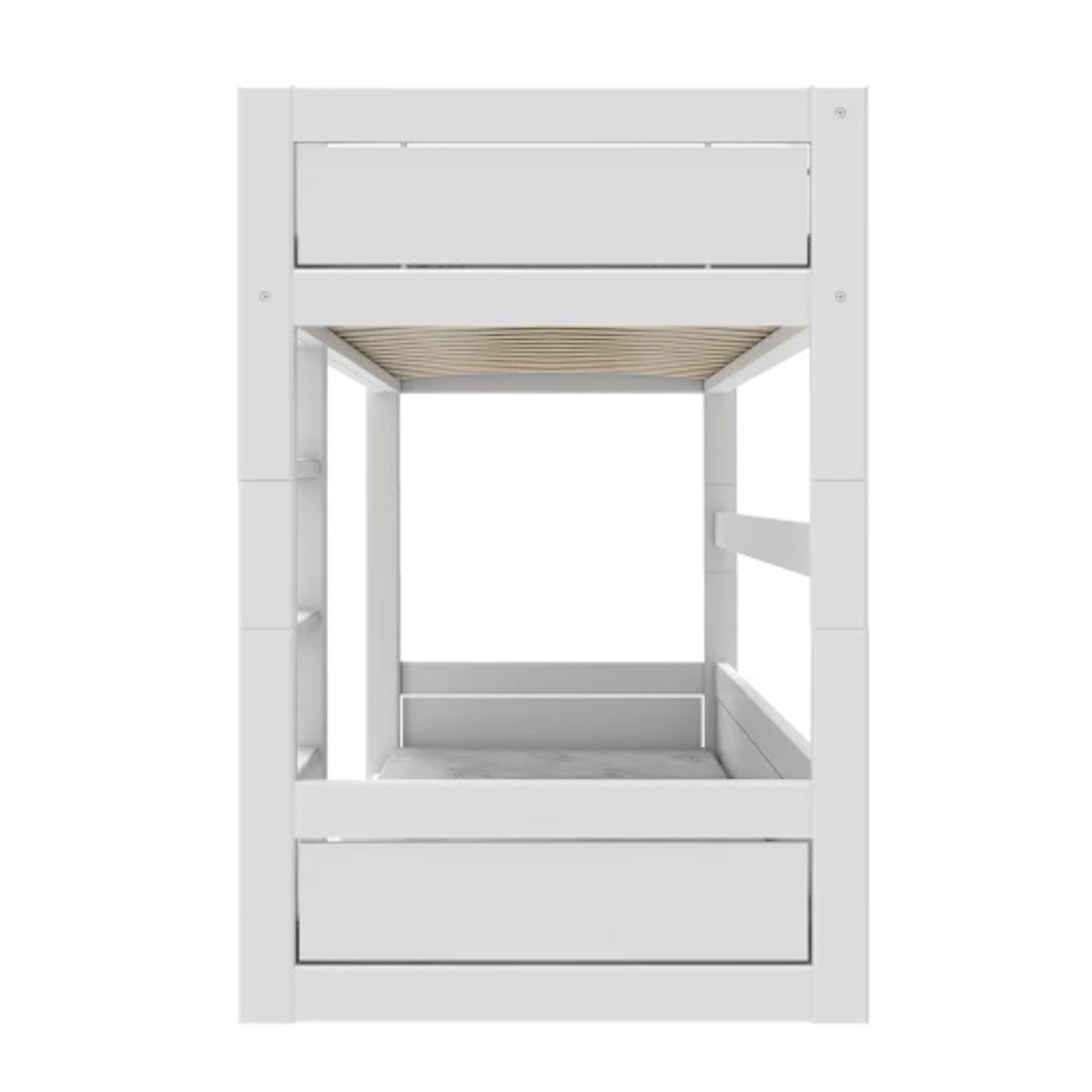 Niedriges Etagenbett mit Rollenboden Lifetime white