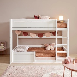 Niedriges Etagenbett mit Rollenboden Lifetime white