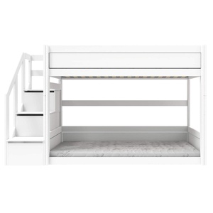 Niedriges Etagenbett mit Treppe Lifetime white
