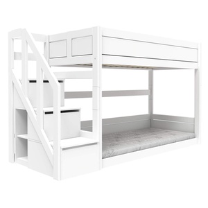Niedriges Etagenbett mit Treppe Lifetime white
