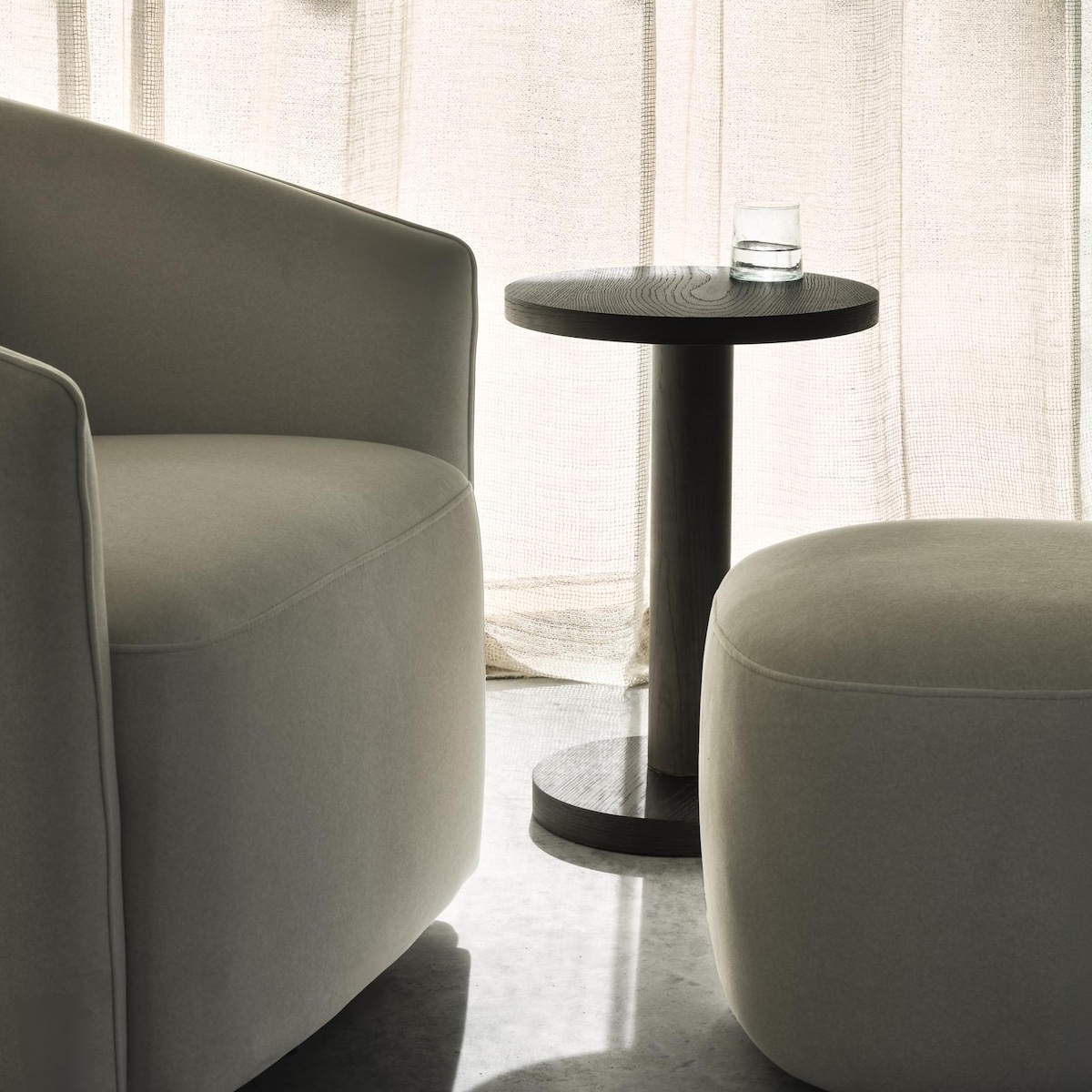 OTTOMAN GOMI Quax mohair beige