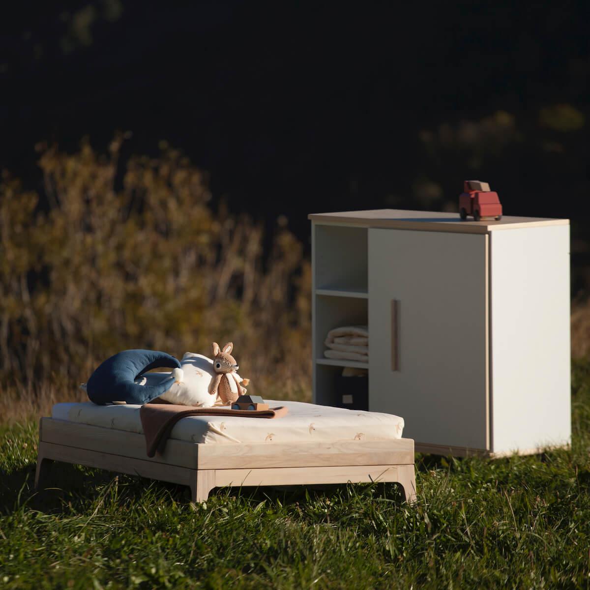 Paket - Juniorbett-Umrahmung niedrig KERA Esche