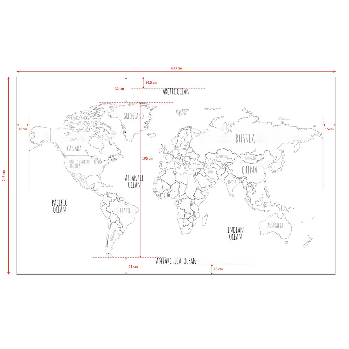 Papier Peint Decor - Mappemonde Lilipinso