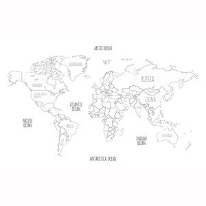 Papier Peint Decor - Mappemonde Lilipinso