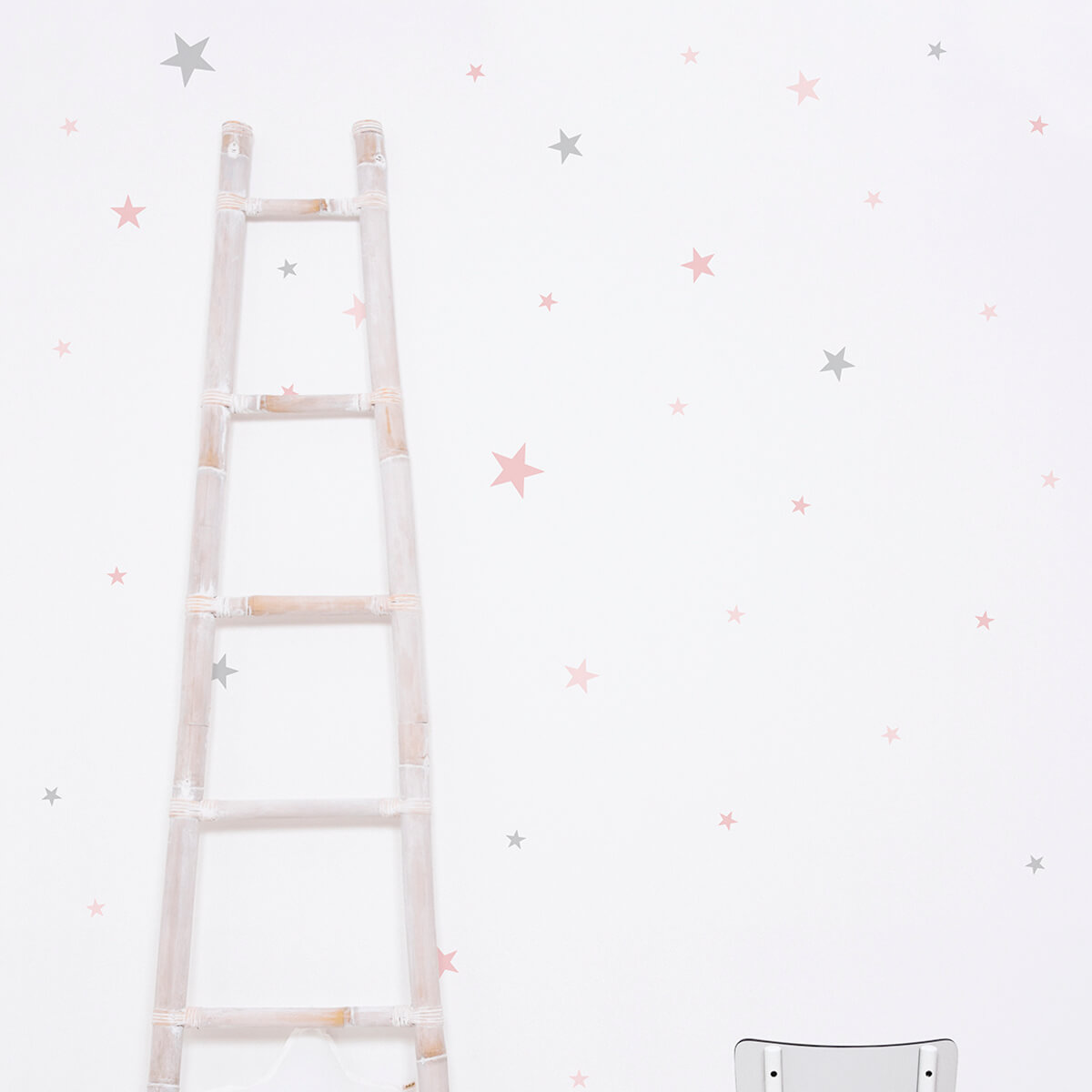 Planche De Stickers A3 (29,7X42Cm) - Etoiles Coloris Rose & Gris Lilipinso