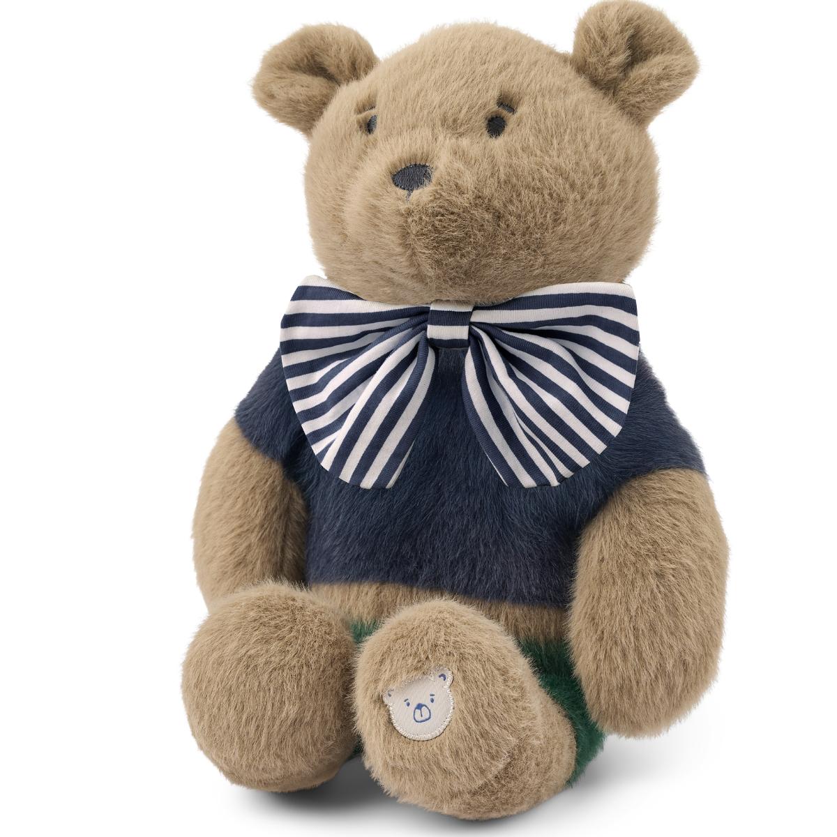 Plüschtier Hubert Bear Celebration Teddy Liewood dune blue stripe mix