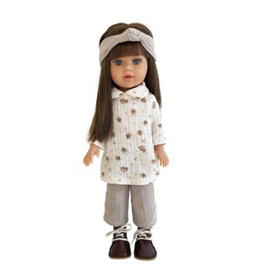 Poppe 40cm SASHA Bobble blumen rosa