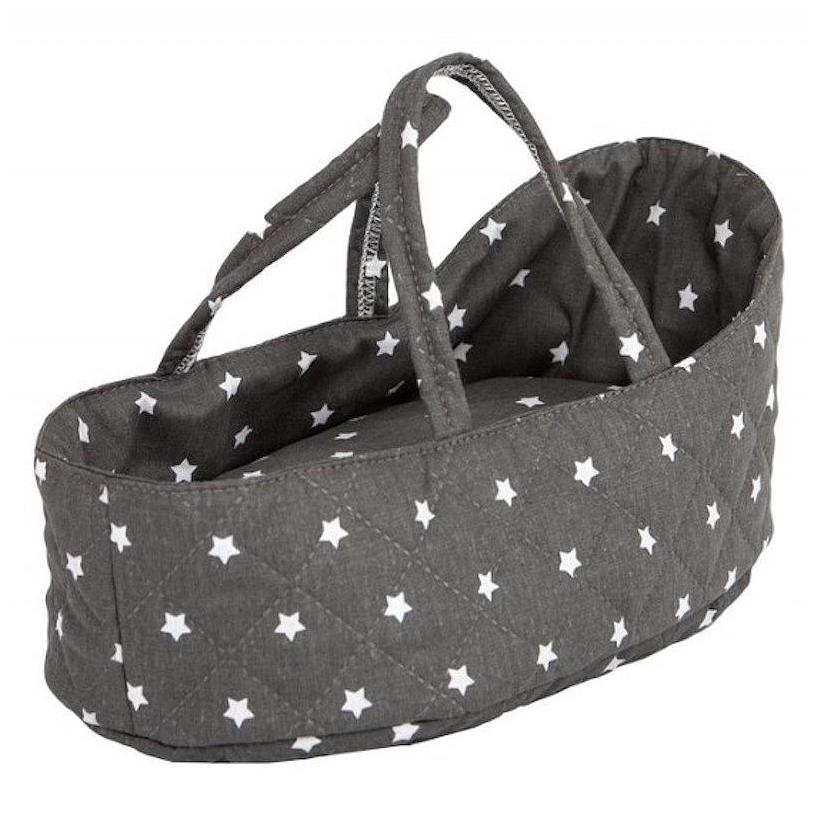 Puppen-tragetasche STARS grau 36cm