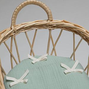 Puppenbettdecke und Kissen BOBBLE grün