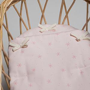 Puppenbettdecke und Kissen STARS rosa