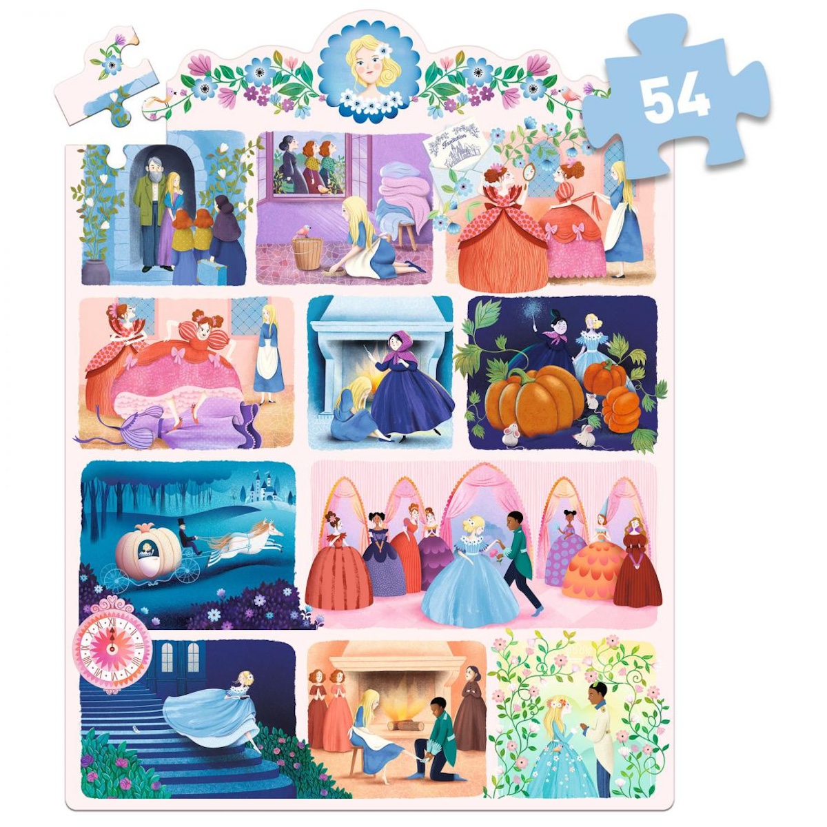 Puzzle Cinderella 54 Teile Djeco