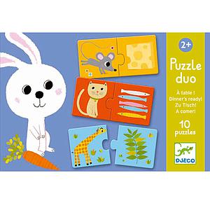 Puzzle duo-trio Was esse ich Djeco