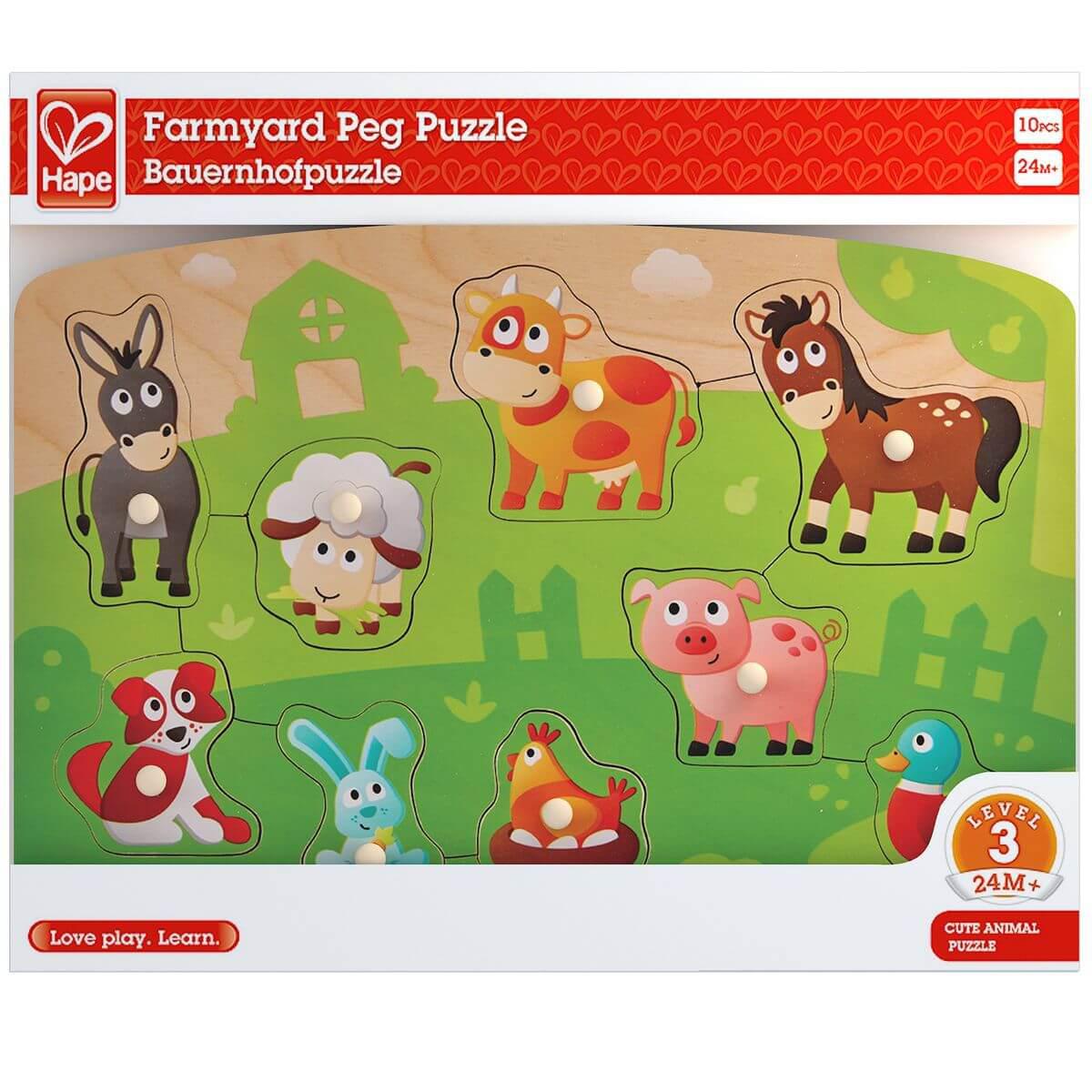 Puzzle FARMYARD PEG Hape