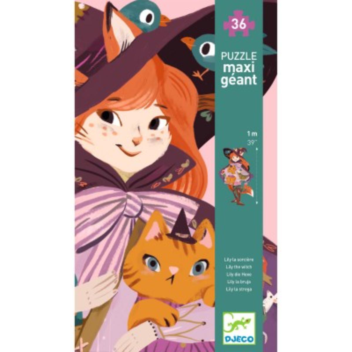 Puzzles Geants Lily la sorcière - 36 pcs + 1 miniature Djeco
