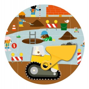 Puzzles Geants Puzzle Géant - Le chantier - 12pcs + 5pcs Djeco