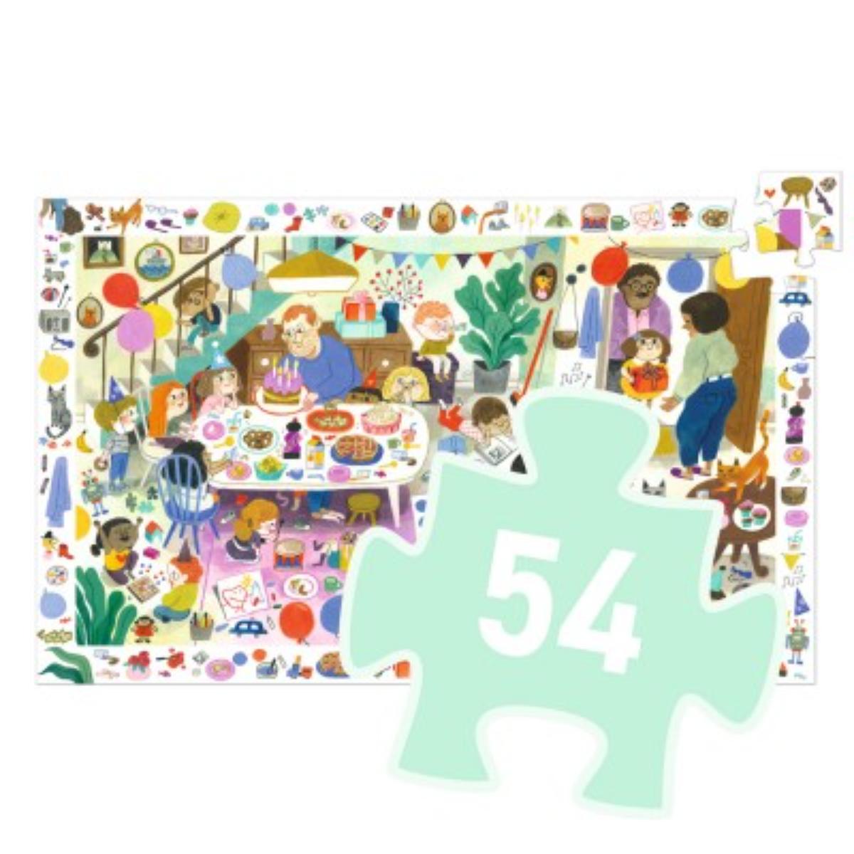 Puzzles Observation La fête d'anniversaire - 54pcs Djeco