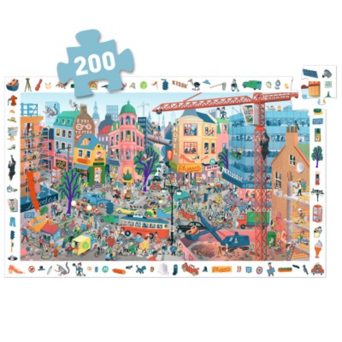 Puzzles Observation La ville - 200pcs Djeco