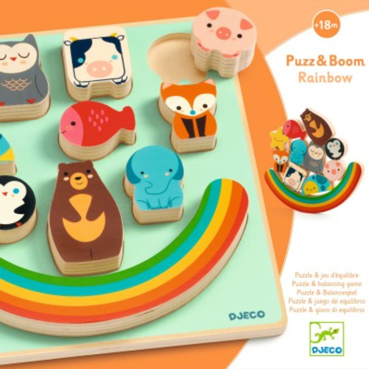 Puzzles Relief Puzz & Boom Rainbow Djeco