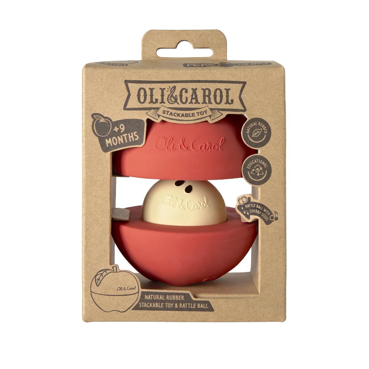 Quietschball-Stapelspielzeug Apple Oli and Carol 