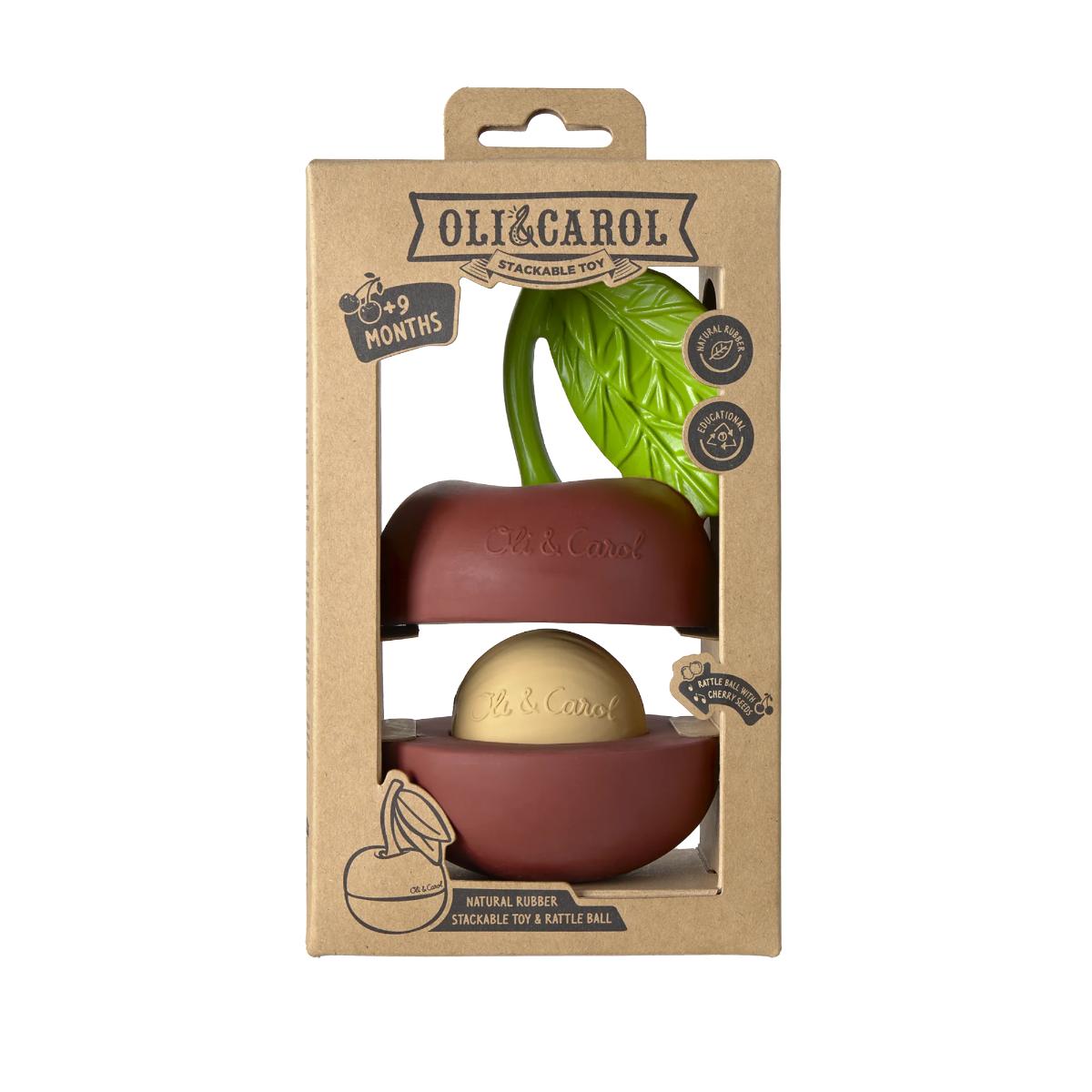  Quietschball-Stapelspielzeug CHERRY Oli und Carol