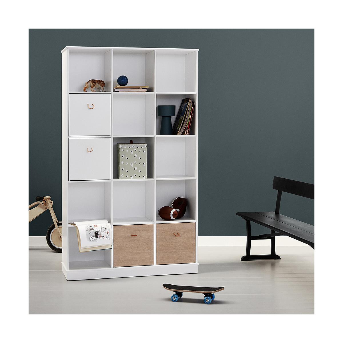 Regal 104x180cm WOOD Oliver Furniture weiß