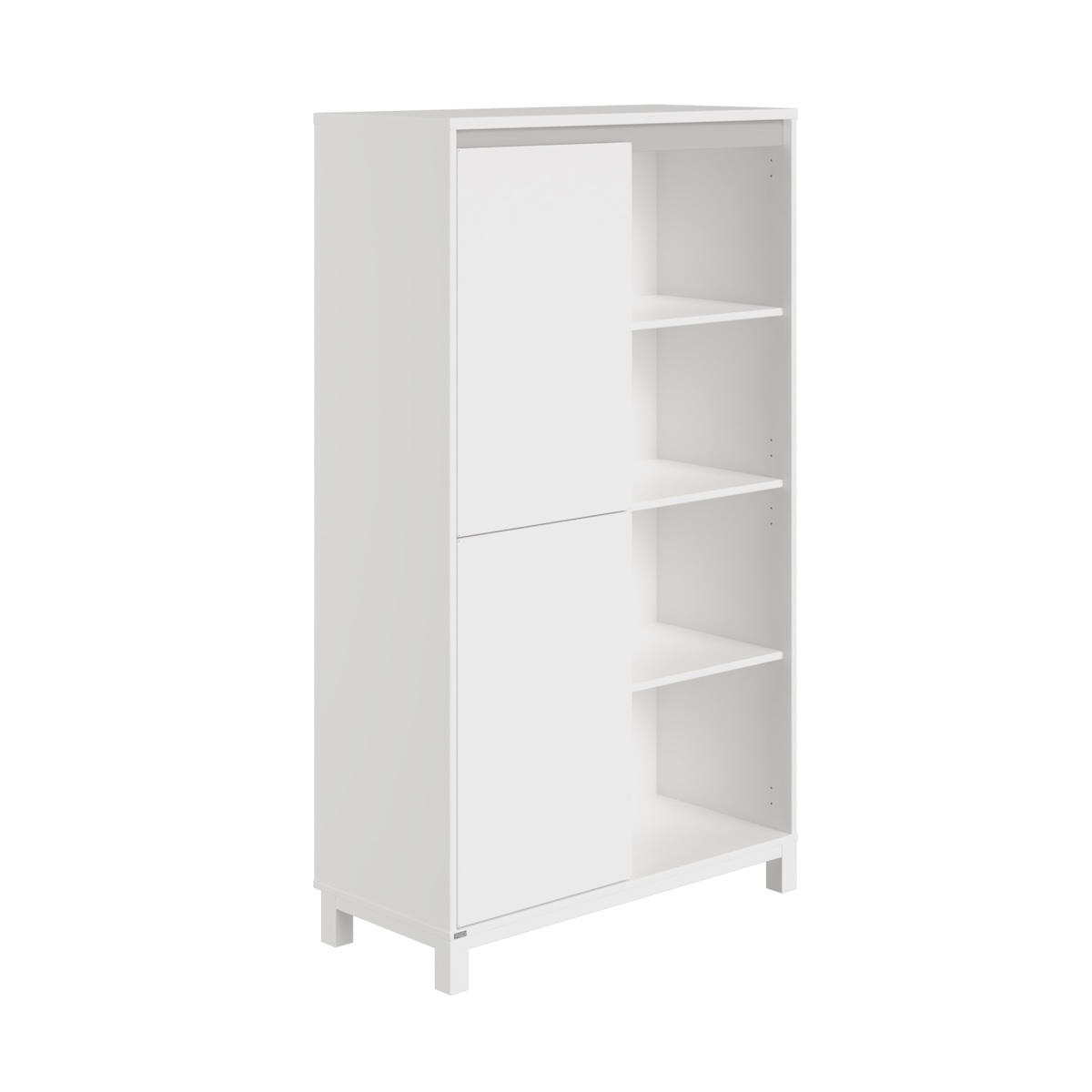 Regal 2 Ports links 4 offene Fächer OLLI Paidi weiß schiefergrau