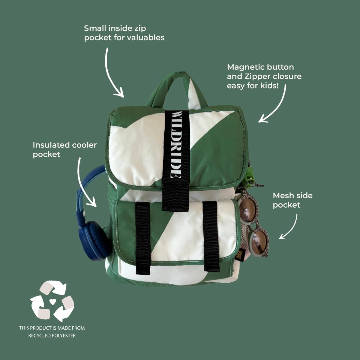 Rucksack Wildride graphique vert