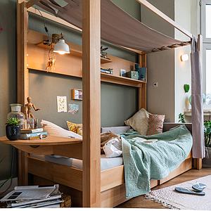 Rückseitenpaneel  Bettzusatz DESTYLE de Breuyn Buchenfurnierte Spanplatte natur geölt