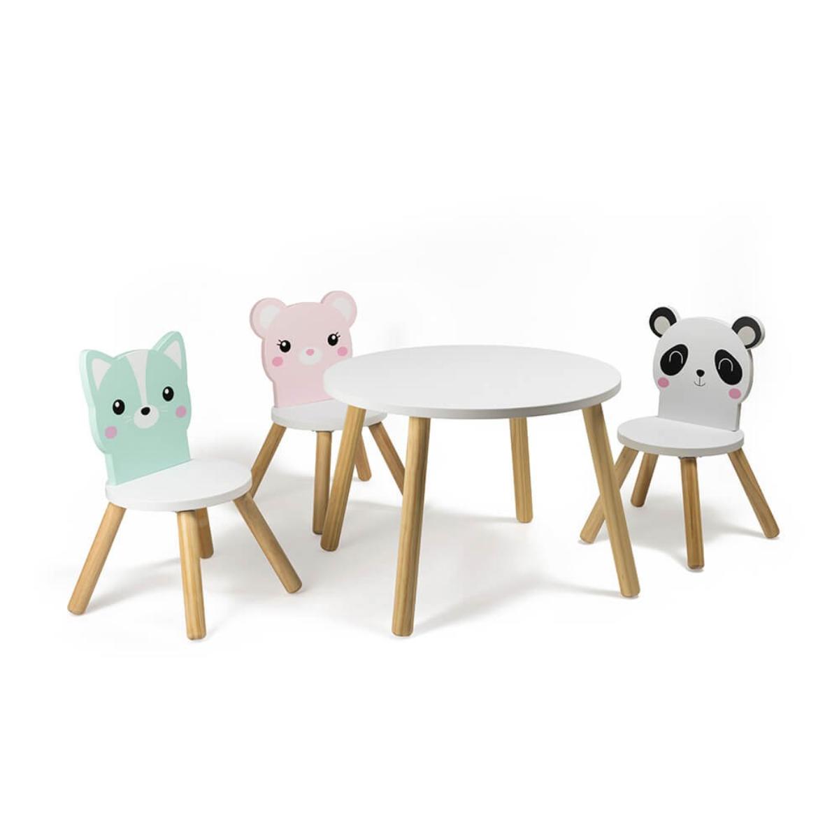 Runder Kindertisch aus Holz 60cm KIRUMY Eurekakids