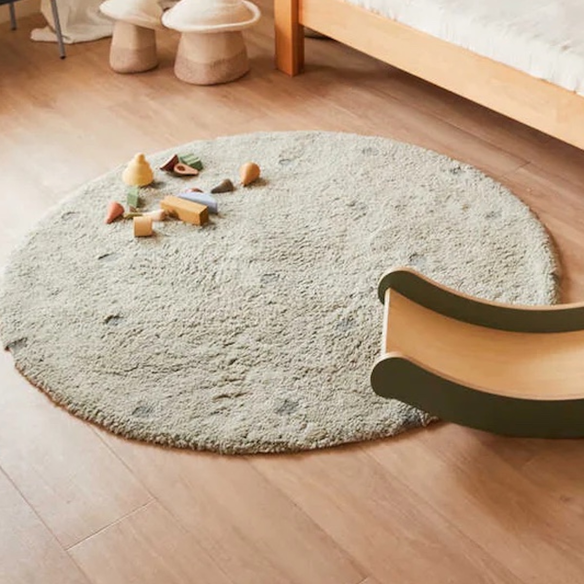 Runder Teppich DOT Ø140cm Lorena Canals Blue Sage