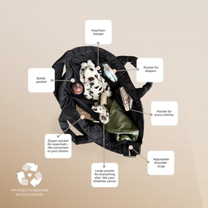 Sac à langer bandoulière Wildride noir