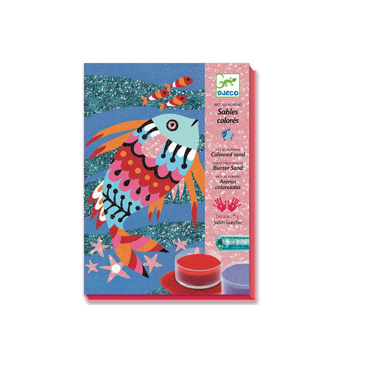 Sandbild Regenbogen Fische Djeco