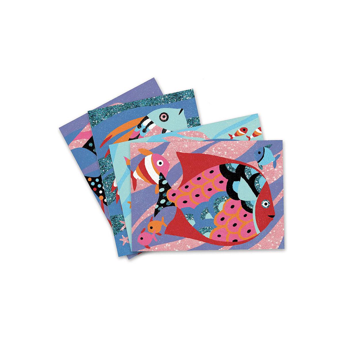 Sandbild Regenbogen Fische Djeco