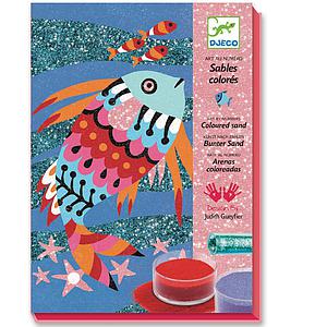 Sandbild Regenbogen Fische Djeco