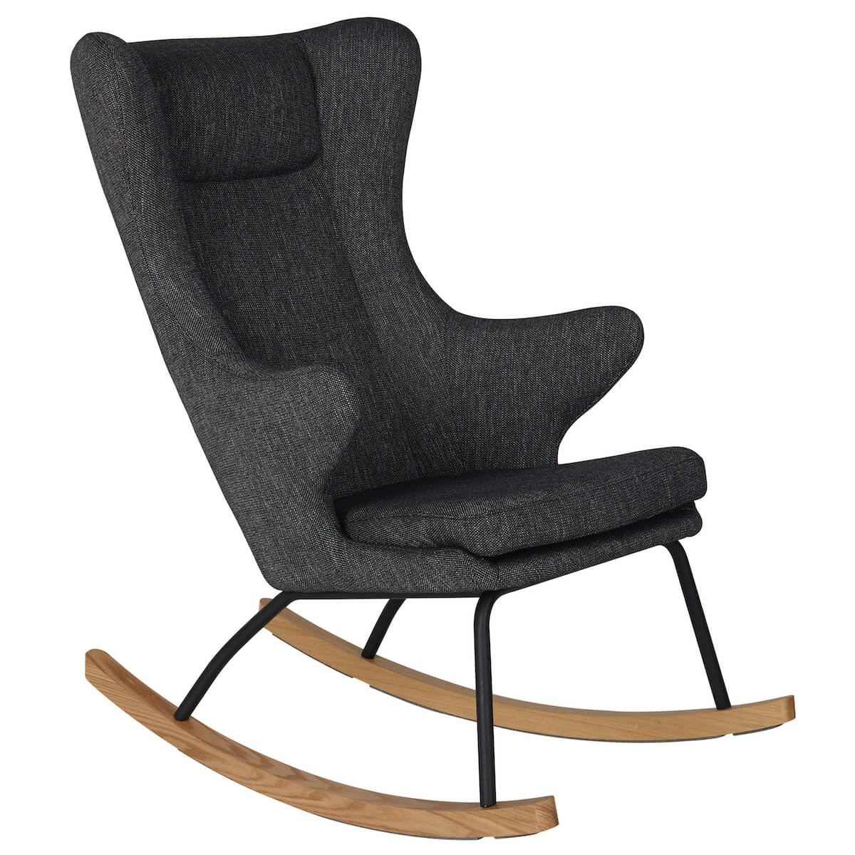 Schaukelstuhl für Erwachsene DE LUXE Quax schwarz